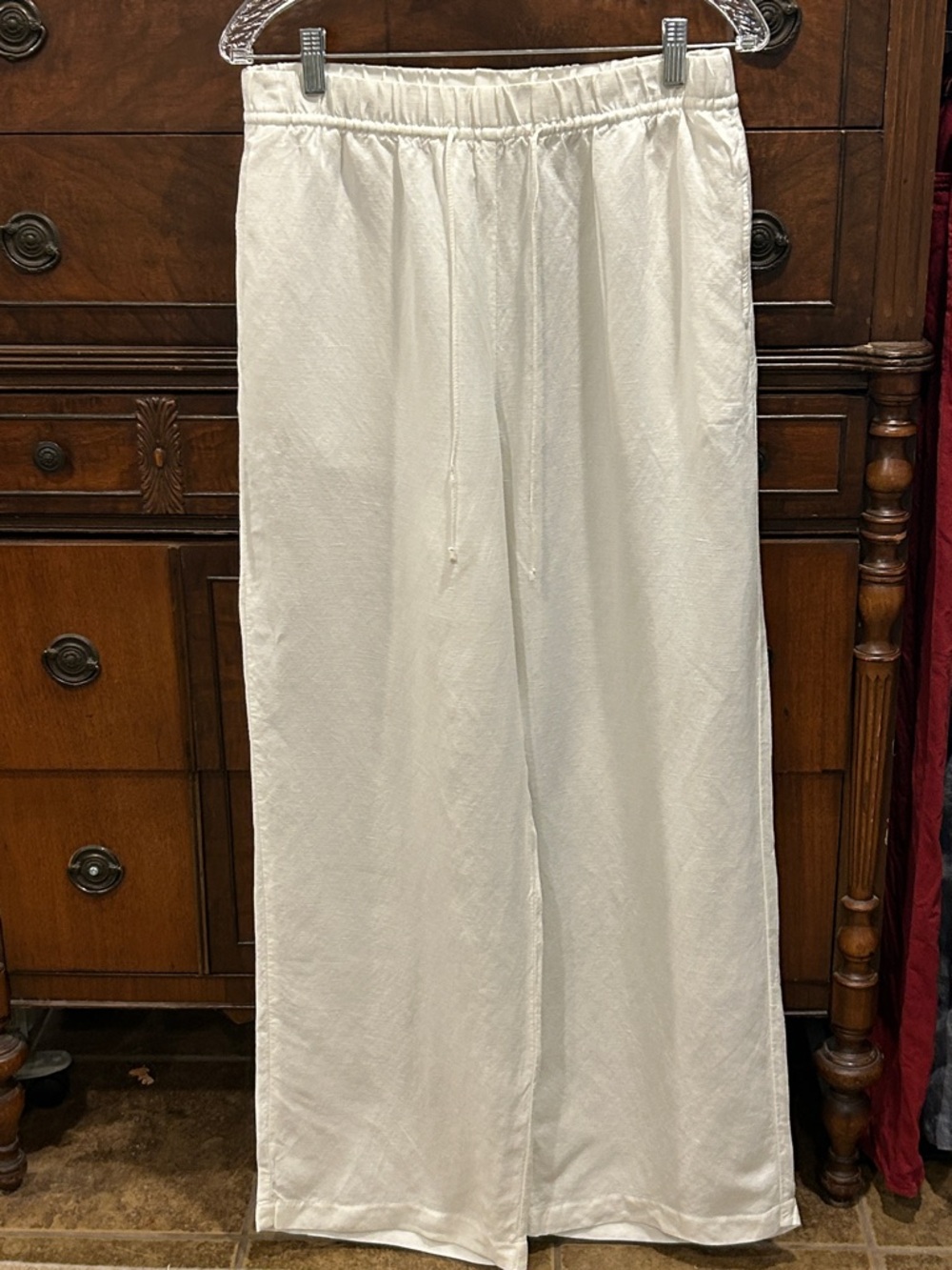 H & M Linen Blend Wide Leg Flow Pants Women’s Size Medium